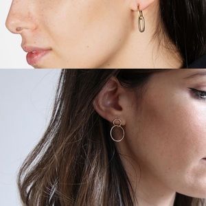 Mejuri 2 Sets of Gold Vermeil Earrings